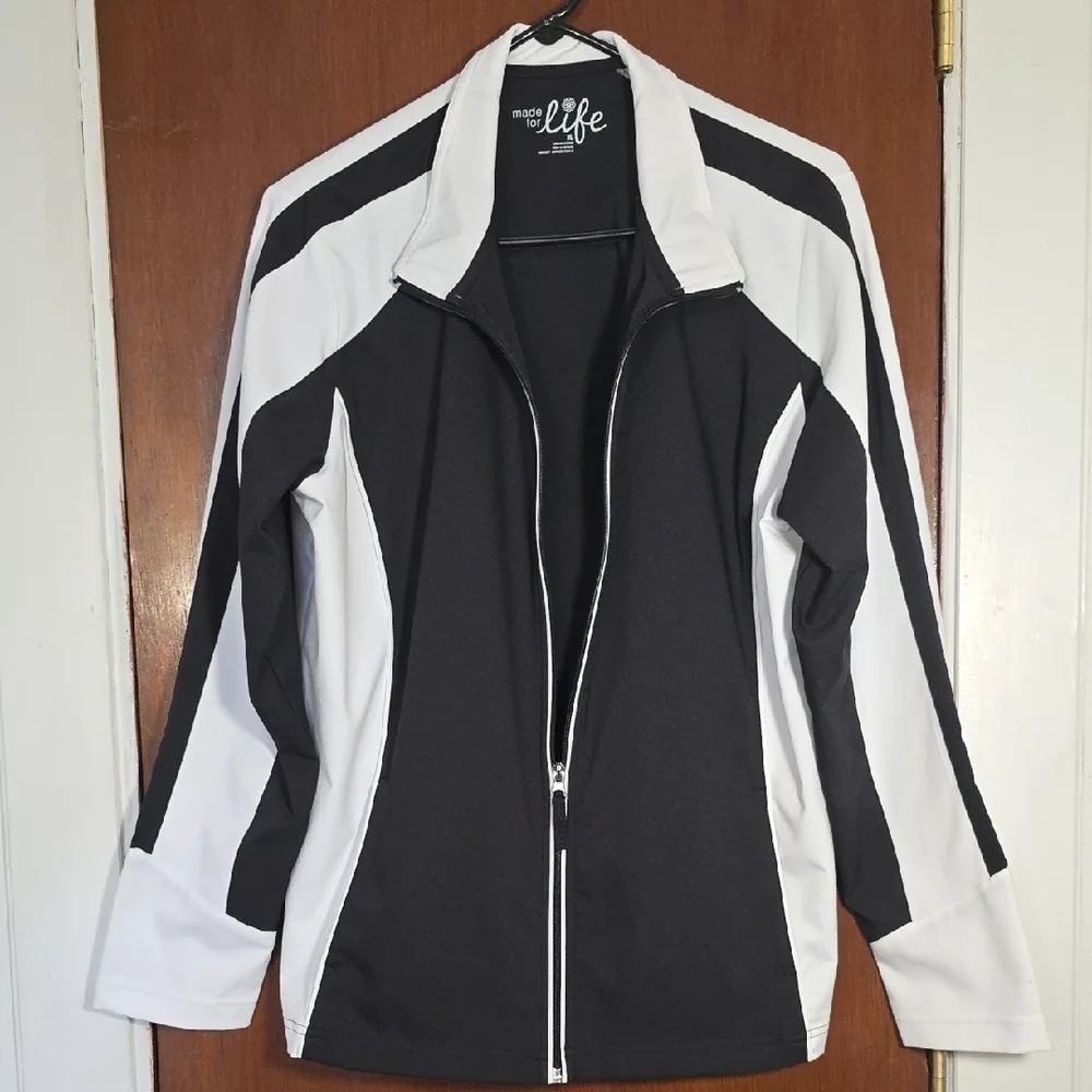 New MADE FOR LIFE Black/White Jacket - Picture 1 of 4